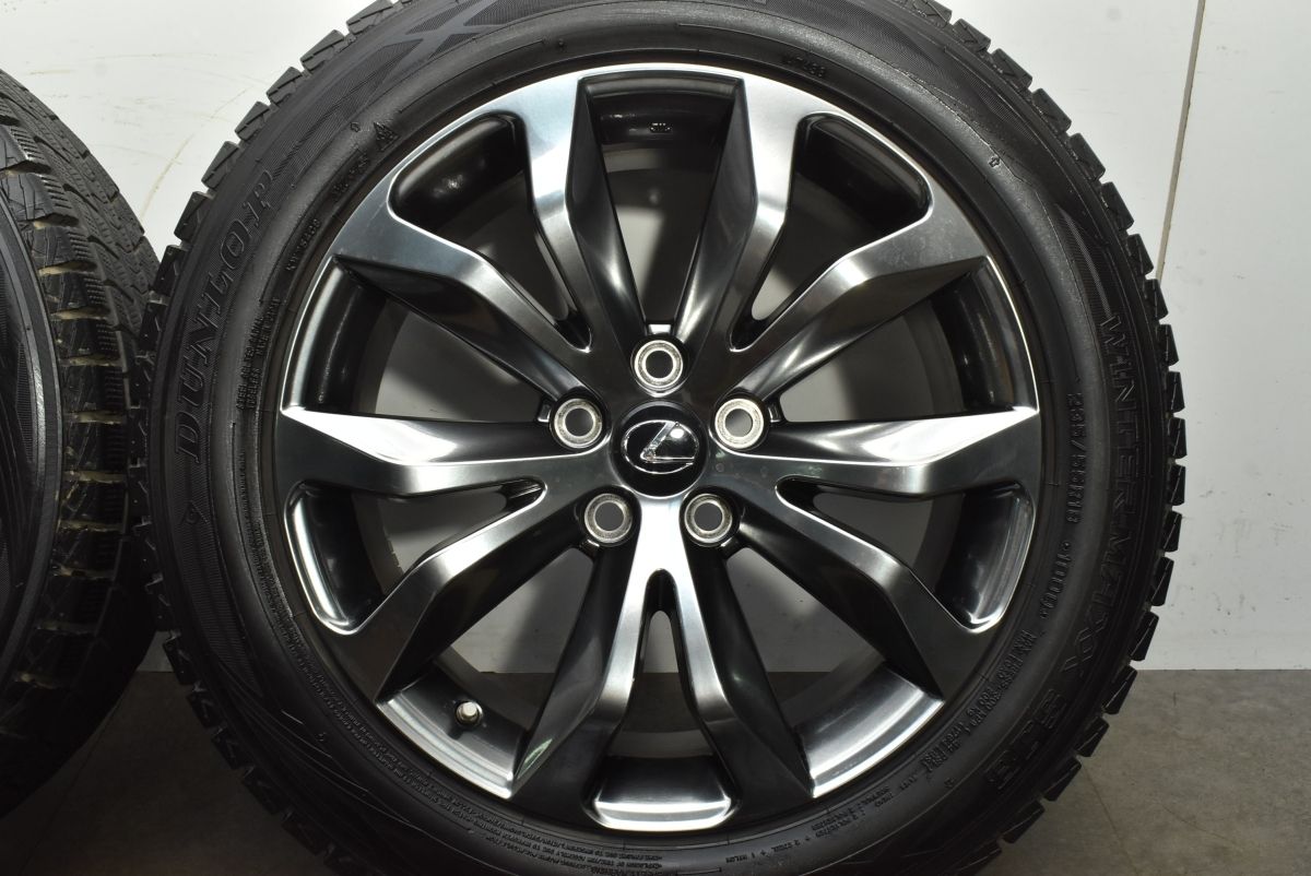  交換用に レクサス NX Fスポーツ 18 in 7 5 J 39 PCD 114 3 ダンロップ ウィンターマックス SJ 8 235 55 R ハリアー RAV 4 18インチ タイヤ ホイールセット