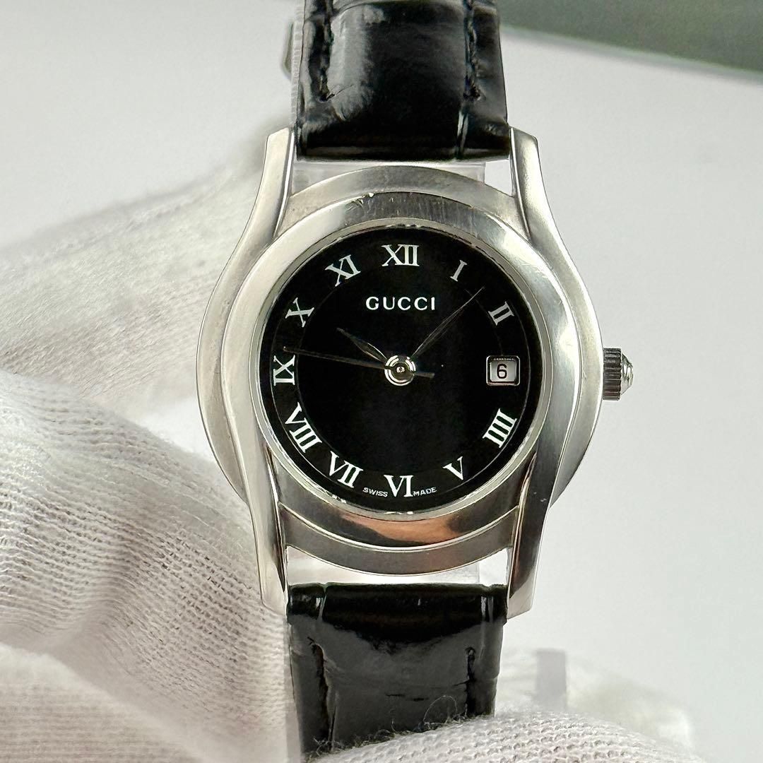 グッチ ブラック文字盤 新品ベルト 新品電池 レディース 腕時計 768