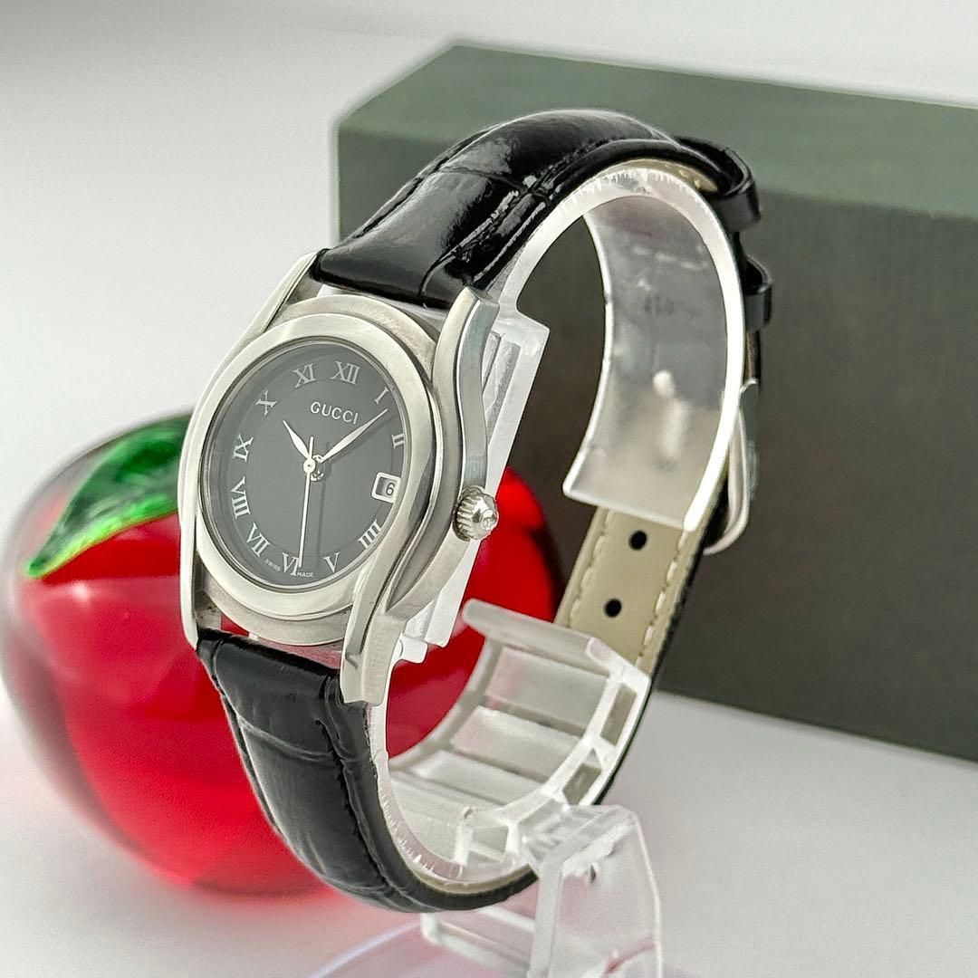グッチ ブラック文字盤 新品ベルト 新品電池 レディース 腕時計 768