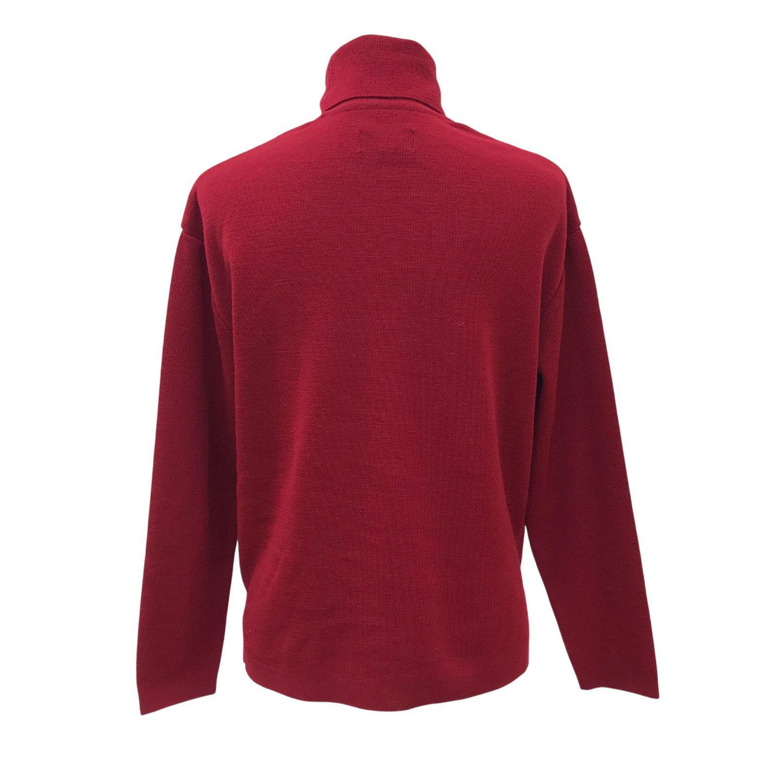 stone  スウェット　赤　L ZM1669 VALENZA PO SPORTS ラインストーンロゴタートルネック長袖