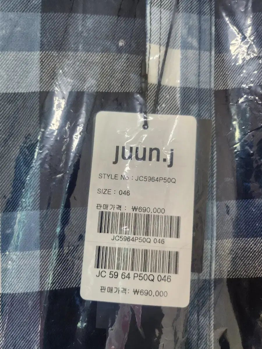 Juun.J ジュンジェイ アイルランド ウィシング シャツ チェック柄 46