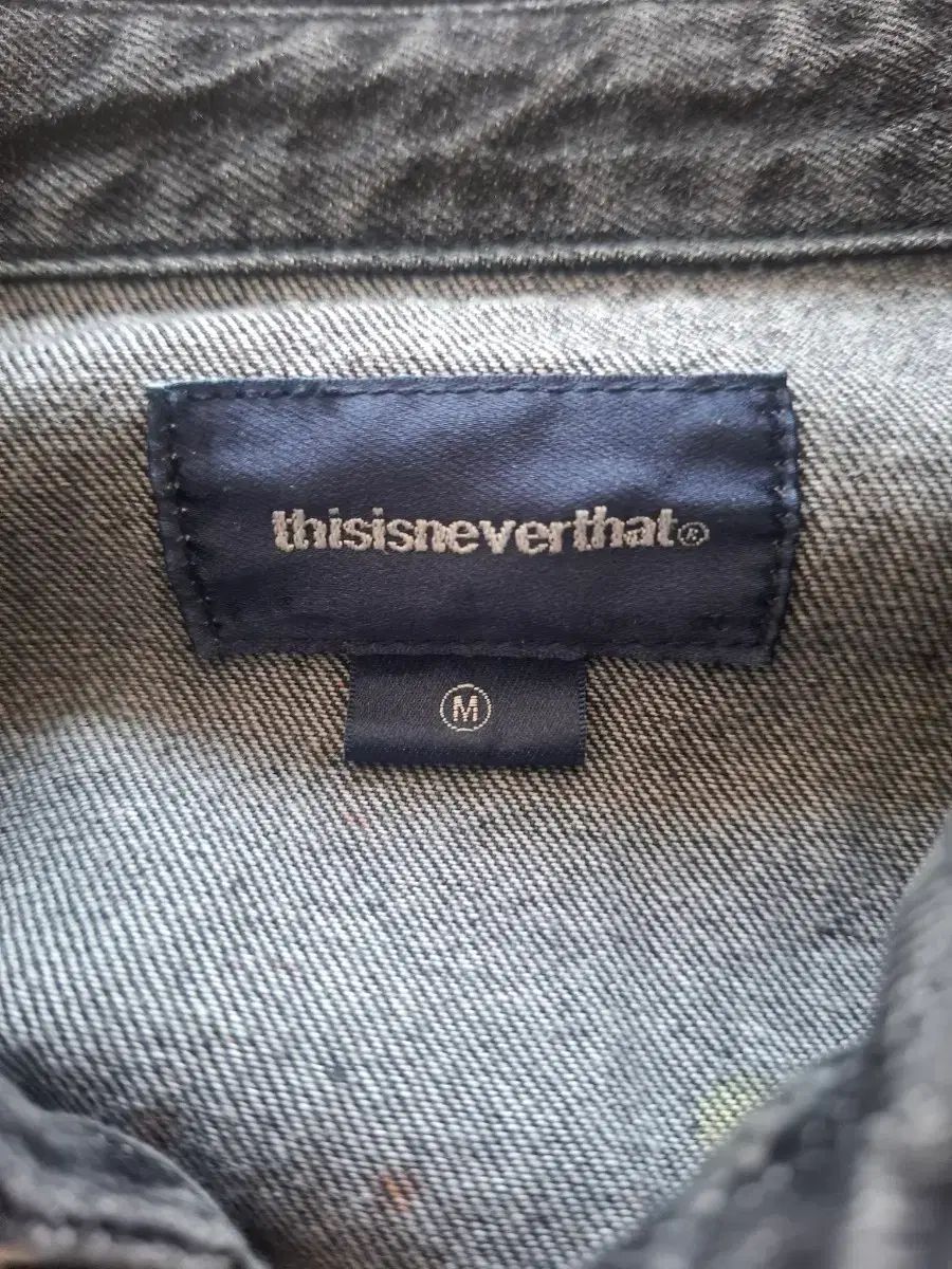 ディスイズネバーザット ペインティング デニム シャツ ブラック