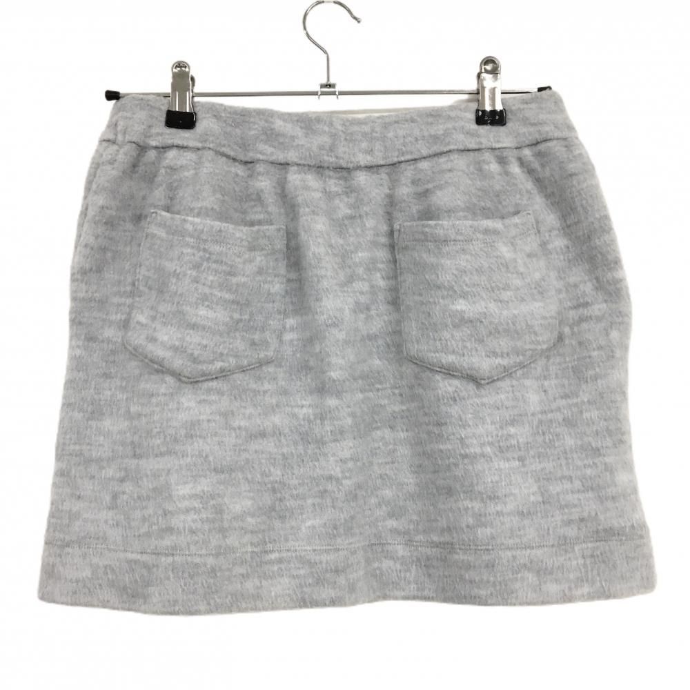 美品】アルチビオ ニットスカート グレー×レッド 一部ニットライン