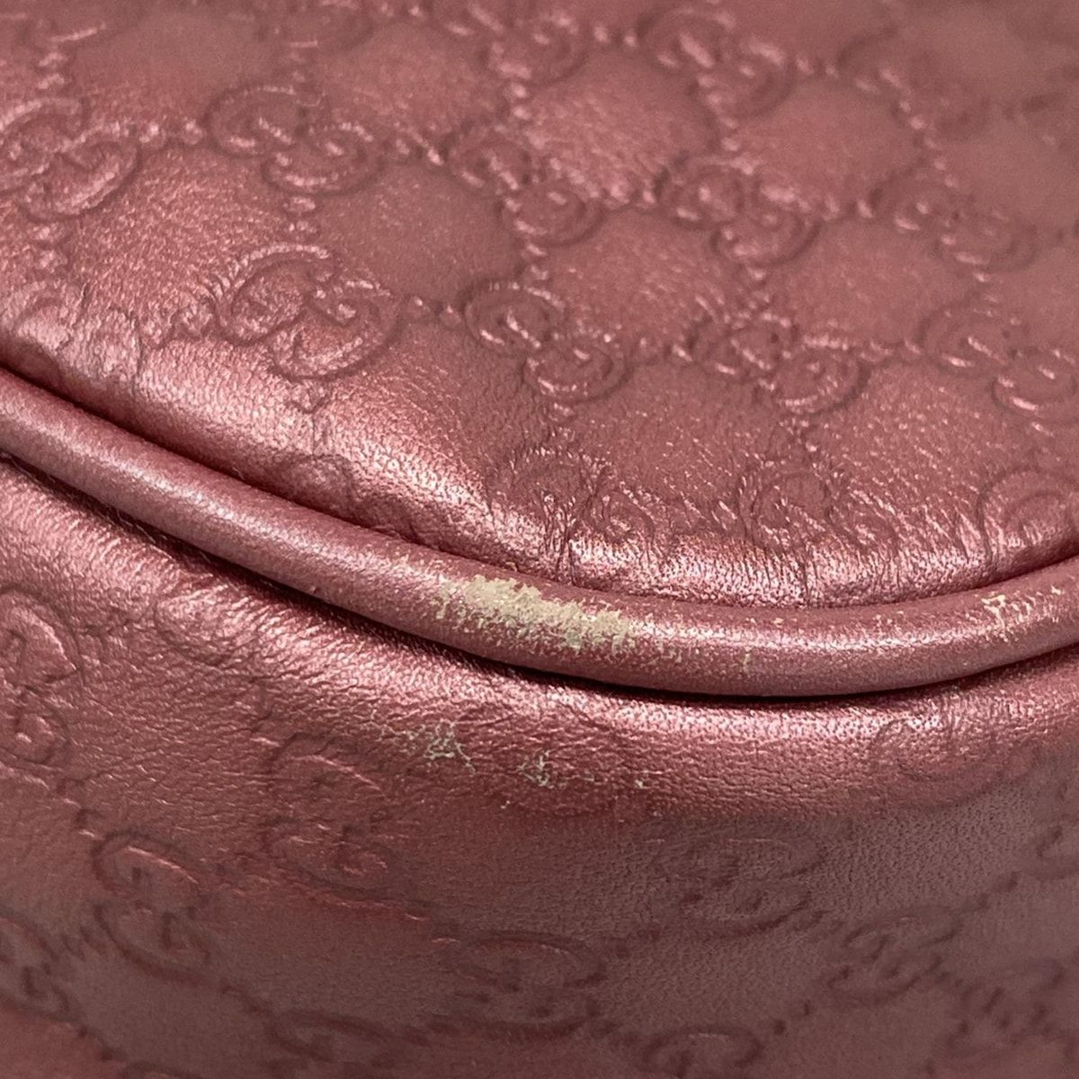 GUCCI(グッチ) ショルダーバッグ マイクログッチシマ,バンブー 309538