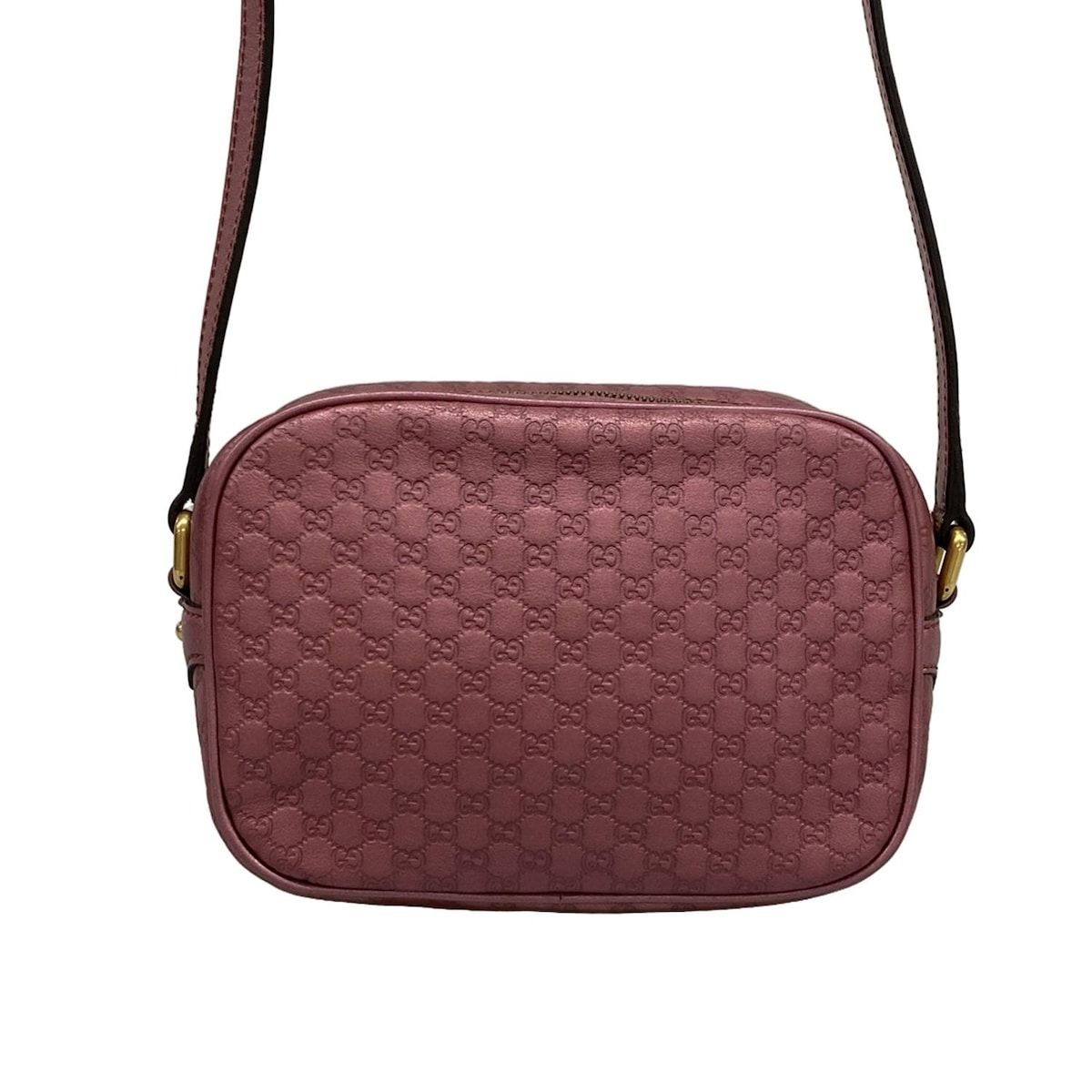 グッチ マイクログッチシマ バンブー ショルダーバッグ 309538 ピンク レザー レディース GUCCI 【中古】 GUCCI(グッチ) ショルダーバッグ マイクログッチシマ,バンブー 309538