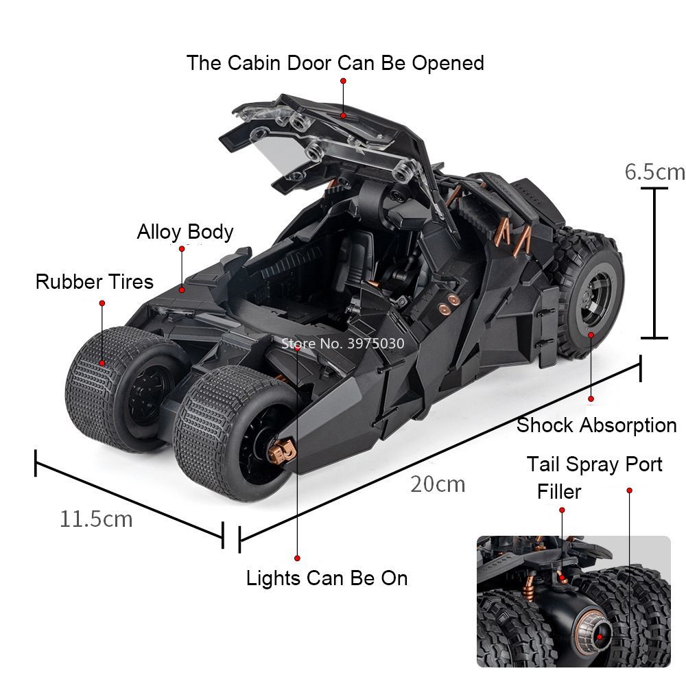 ☆未使用 1/18 バットモービル ダイキャスト ミニカー スプレー噴射