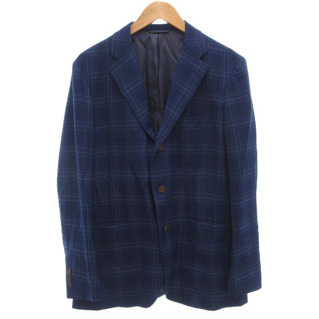 ユニバーサルランゲージ　テーラードジャケット ネイビー 中古・古着通販】UNIVERSAL LANGUAGE (ユニバーサルランゲージ) ウール
