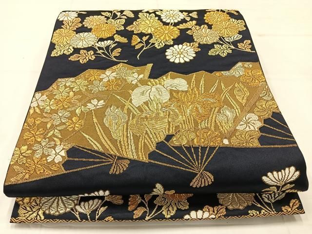 平和屋着物 六通柄袋帯 波の舞 金糸 正絹 逸品 CAAI1476ak(仕立て上がり)