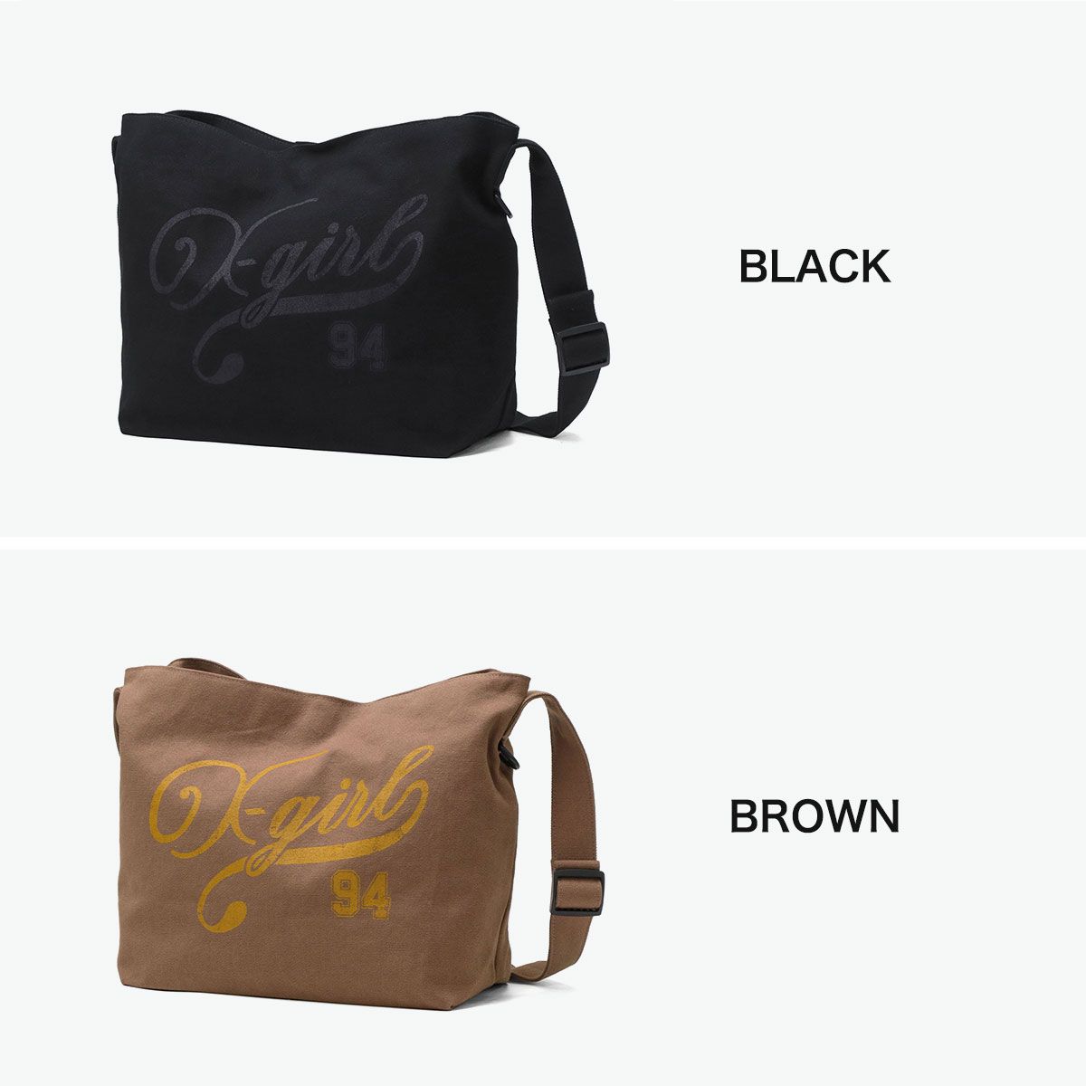 【商品レビューで＋5％】エックスガール ショルダーバッグ レディース 大きめ 通学 X-girl 軽量 ロゴ A4 LOGO AND NUMBER MESSENGER BAG 105253053002 エックスガール ショルダーバッグ レディース 大きめ 通学 X-girl 斜