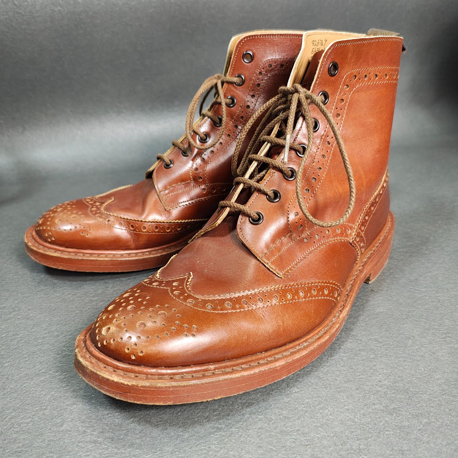 Trickers 8.5 トリッカーズ カントリーブーツ メダリオン ウイング