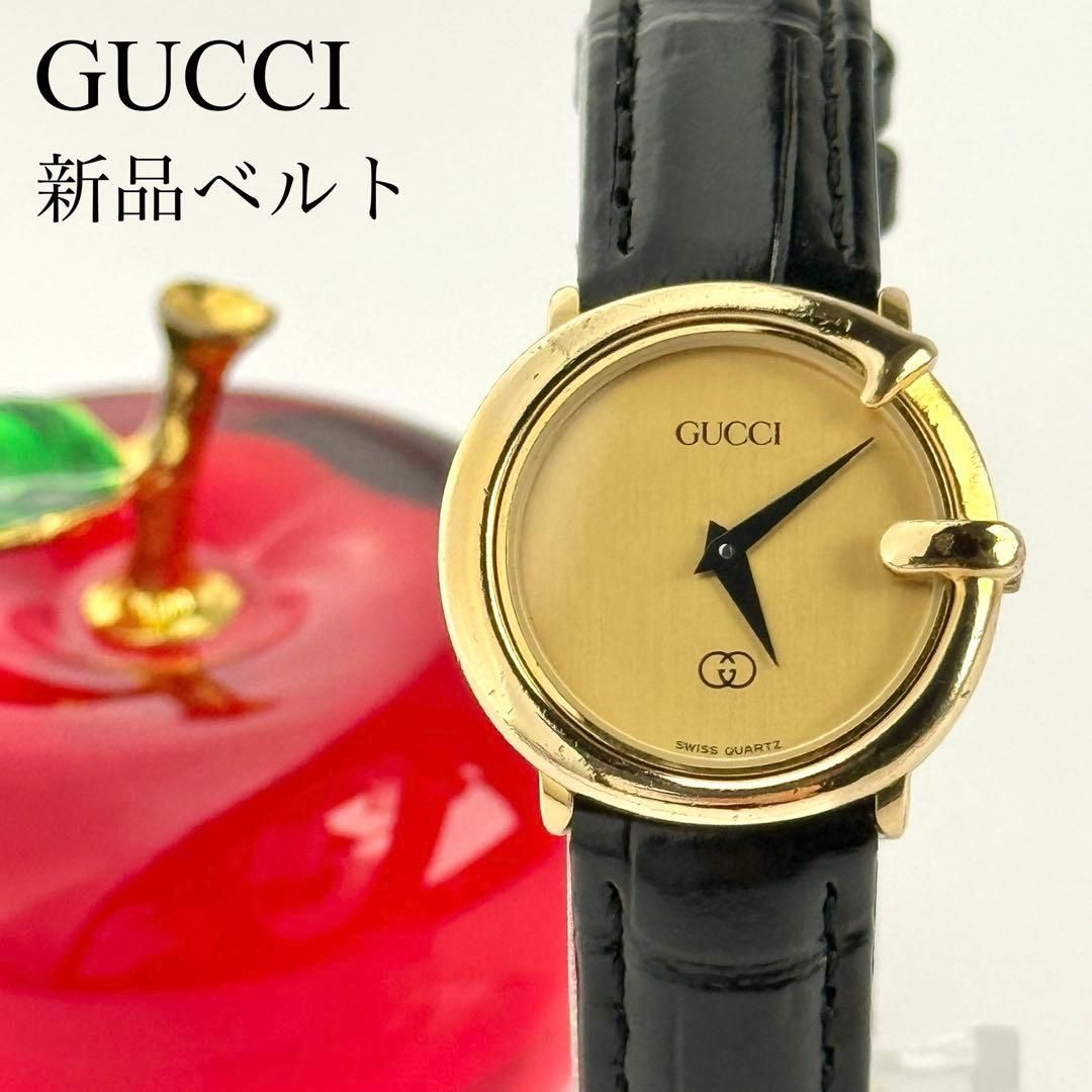 グッチ ゴールド 新品ベルト 新品電池 レディース 腕時計 543 - メルカリ