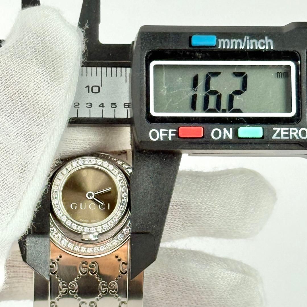 グッチ トワール 112 2重ダイヤベゼル 新品電池 レディース 腕時計 702