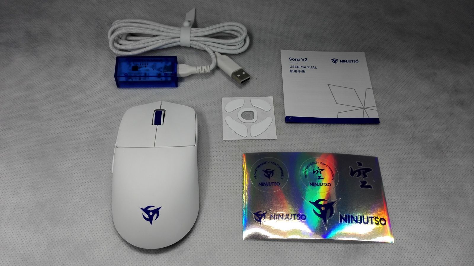 Sora V 2 Wireless Gaming Mouse White nj-sora-v 2-white YA 0220 2590346