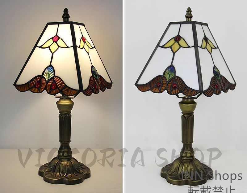 新品未使用】LEDテーブルランプ ステンドグラス 照明クラシック