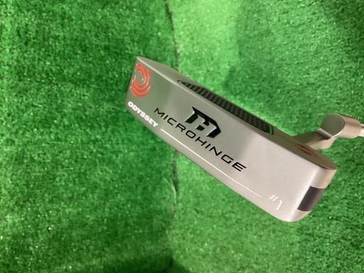 【】 オデッセイ MICROHINGE #1 34インチ パター PT スチール (フレックスその他) メンズ 男性用 右利き 右用 Bランク ゴルフクラブ