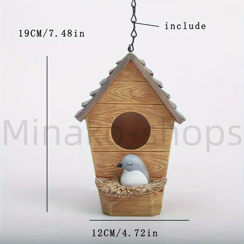 ガーデンオブジェ バードハウス 樹脂 鳥の巣 ガーデンオーナメント