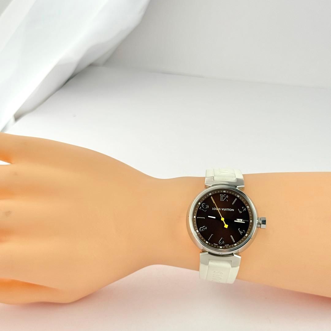 ルイヴィトン タンブール Q1111 デイト 新品電池 メンズ 腕時計 786