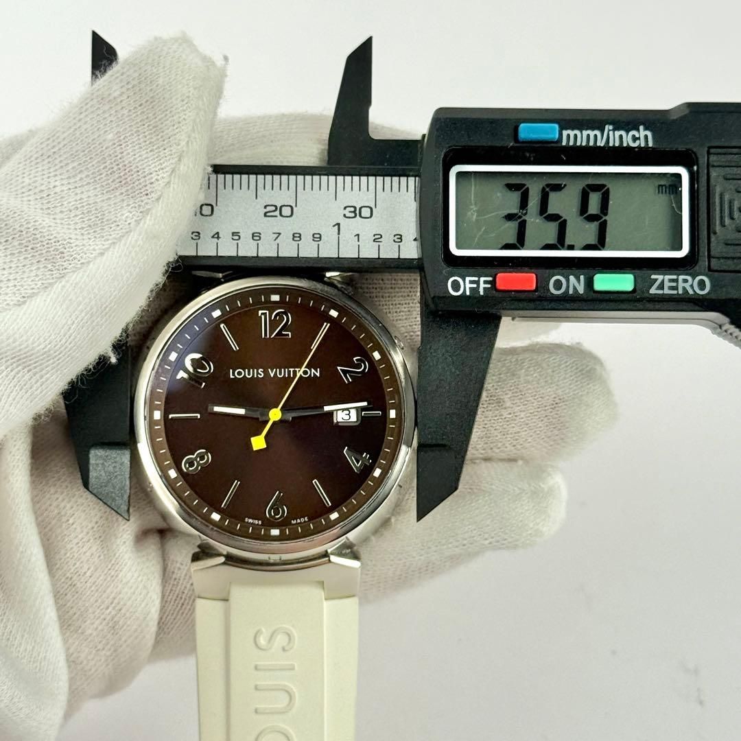 ルイヴィトン タンブール Q1111 デイト 新品電池 メンズ 腕時計 786