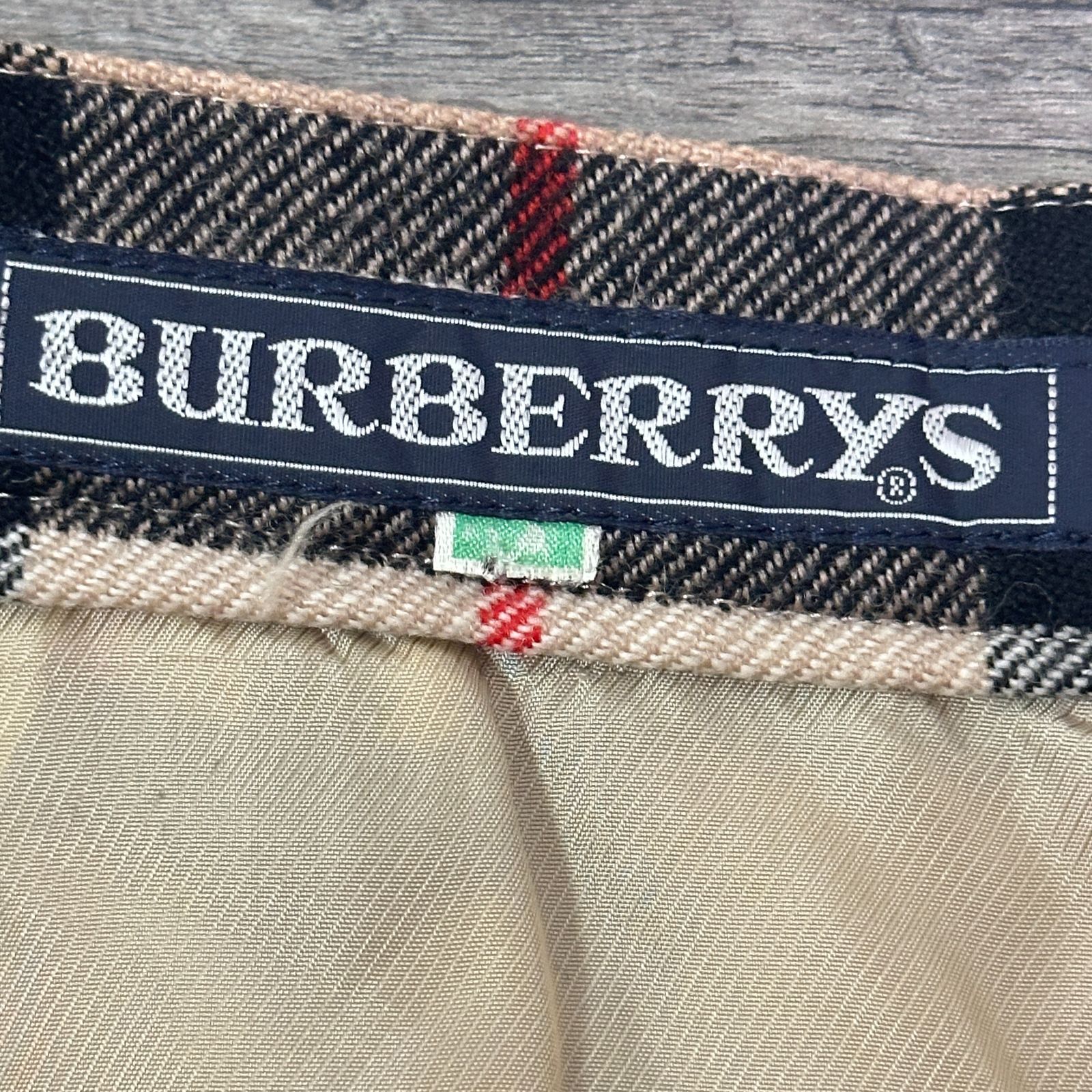 訳あり Burberrys' ヴィンテージ ノバチェックプリーツスカート ウール
