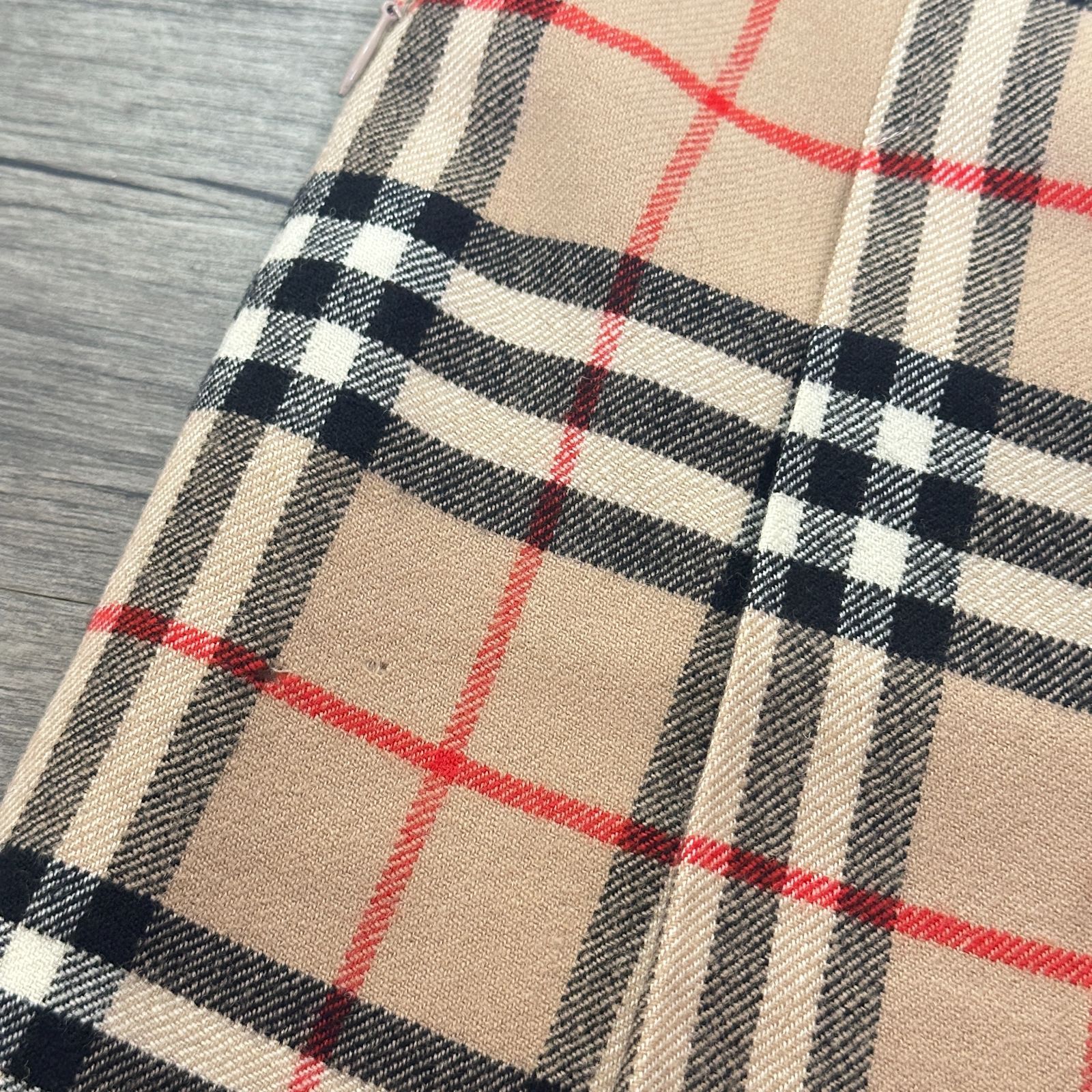 訳あり Burberrys' ヴィンテージ ノバチェックプリーツスカート ウール