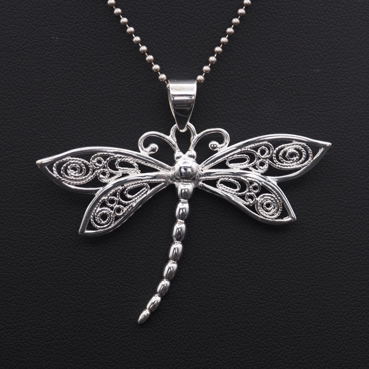 J735 ヴィンテージ 925刻印 ペンダント トップ フィリグリー 銀線細工