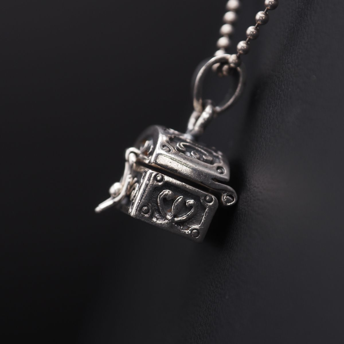 ヴィンテージ 刻印 純銀 ペンダントトップ 宝石 アールデコ 細工 レトロ 日本 ak0790a.jpg