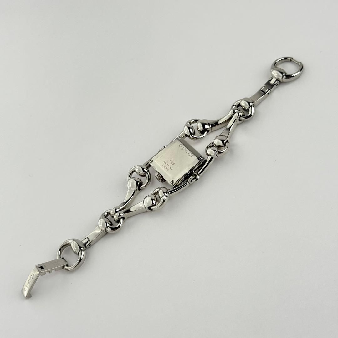 【稼働】電池新品!!GUCCI グッチ　シニョーリア　ダイア グッチ シニョーリア 116.5 サイドダイヤ 新品電池 レディース 714