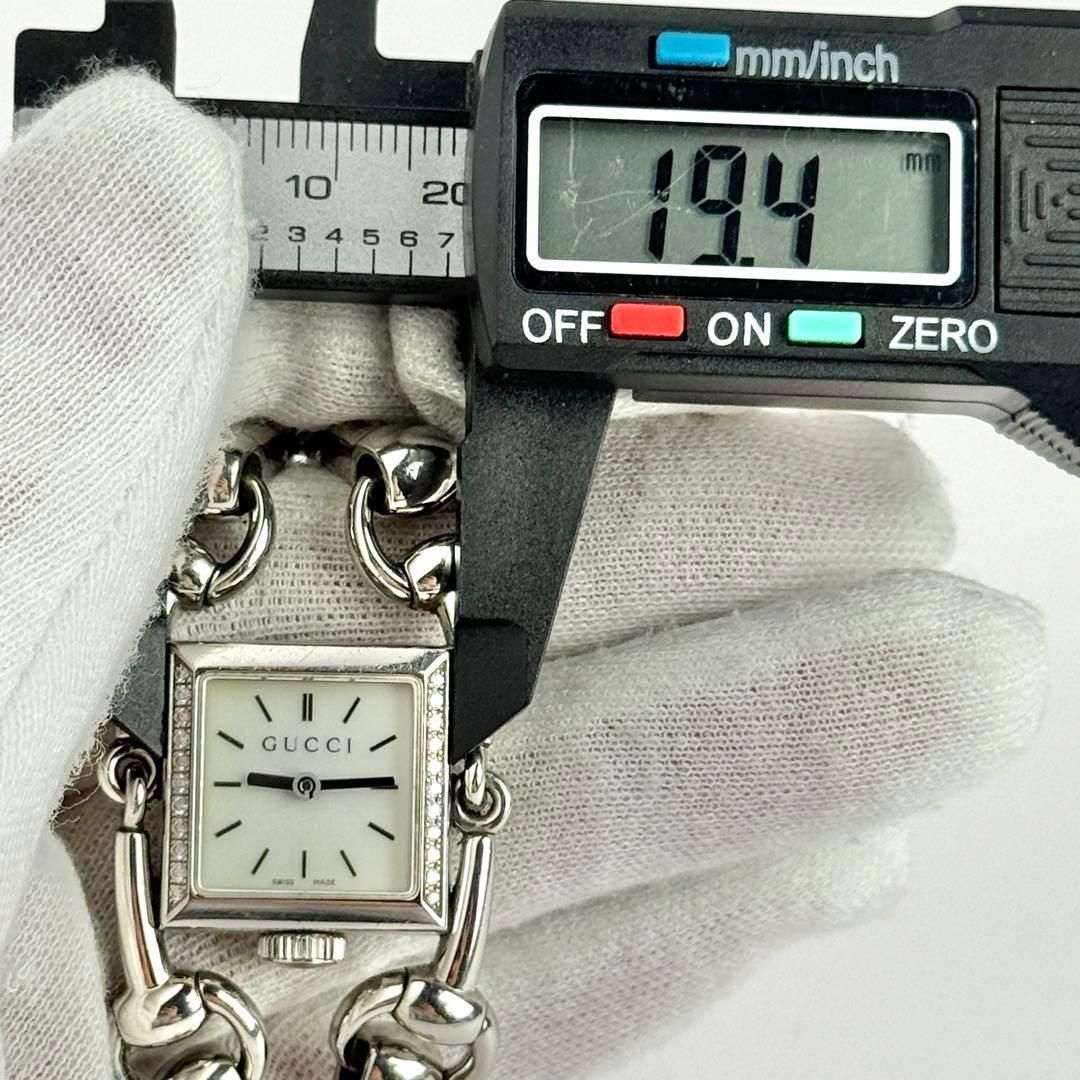 グッチ シニョーリア 116.5 サイドダイヤ 新品電池 レディース 714