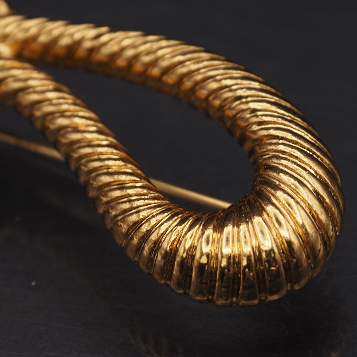 J661 SONIA RYKIEL BIJOUX ソニアリキエル ブローチ ゴールド ロープ