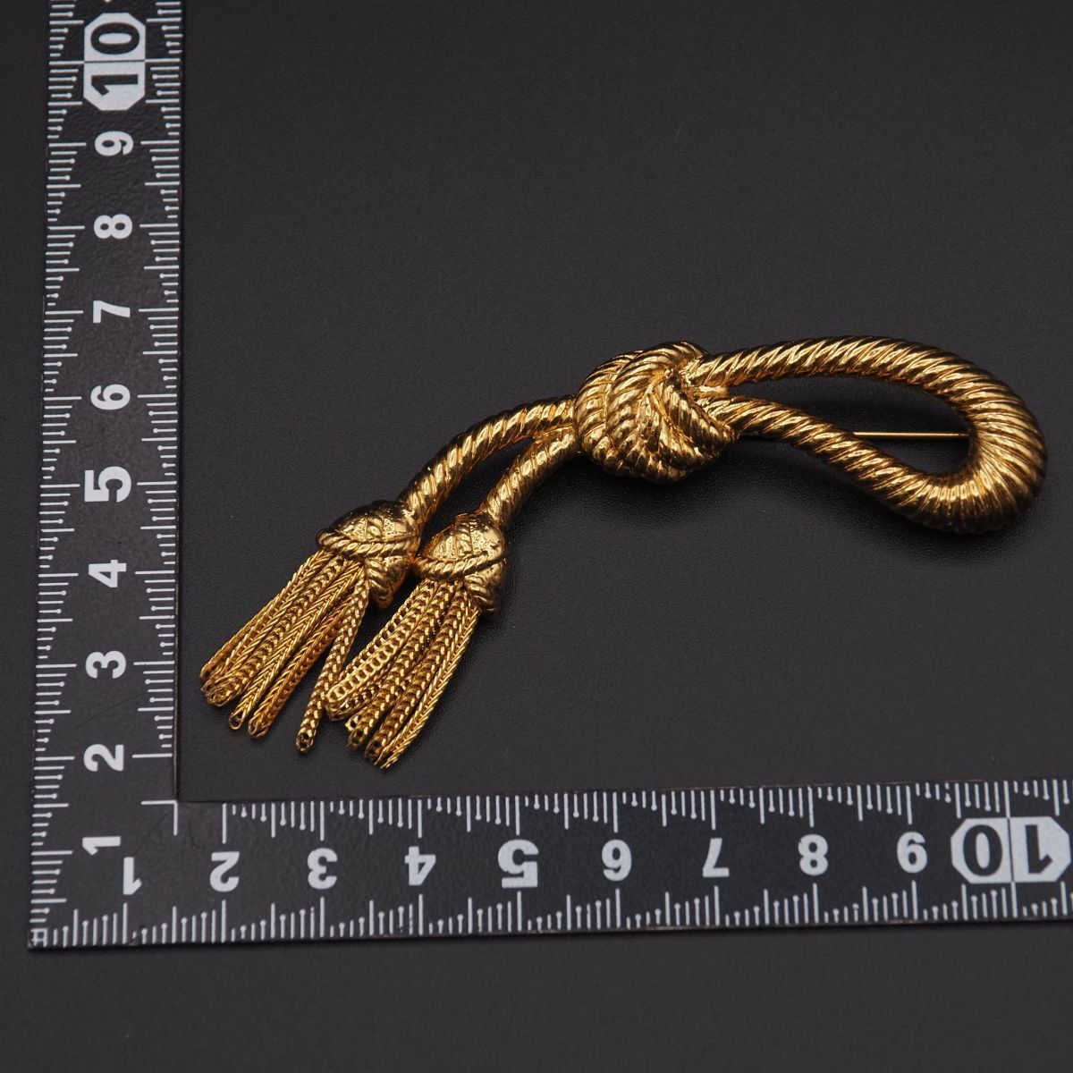 J661 SONIA RYKIEL BIJOUX ソニアリキエル ブローチ ゴールド ロープ