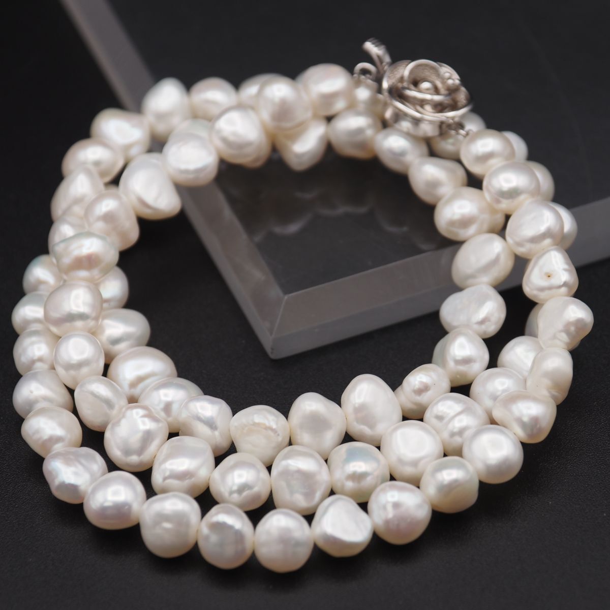 J482 淡水真珠 ショップ パール SILVER刻印 ネックレス デザイン