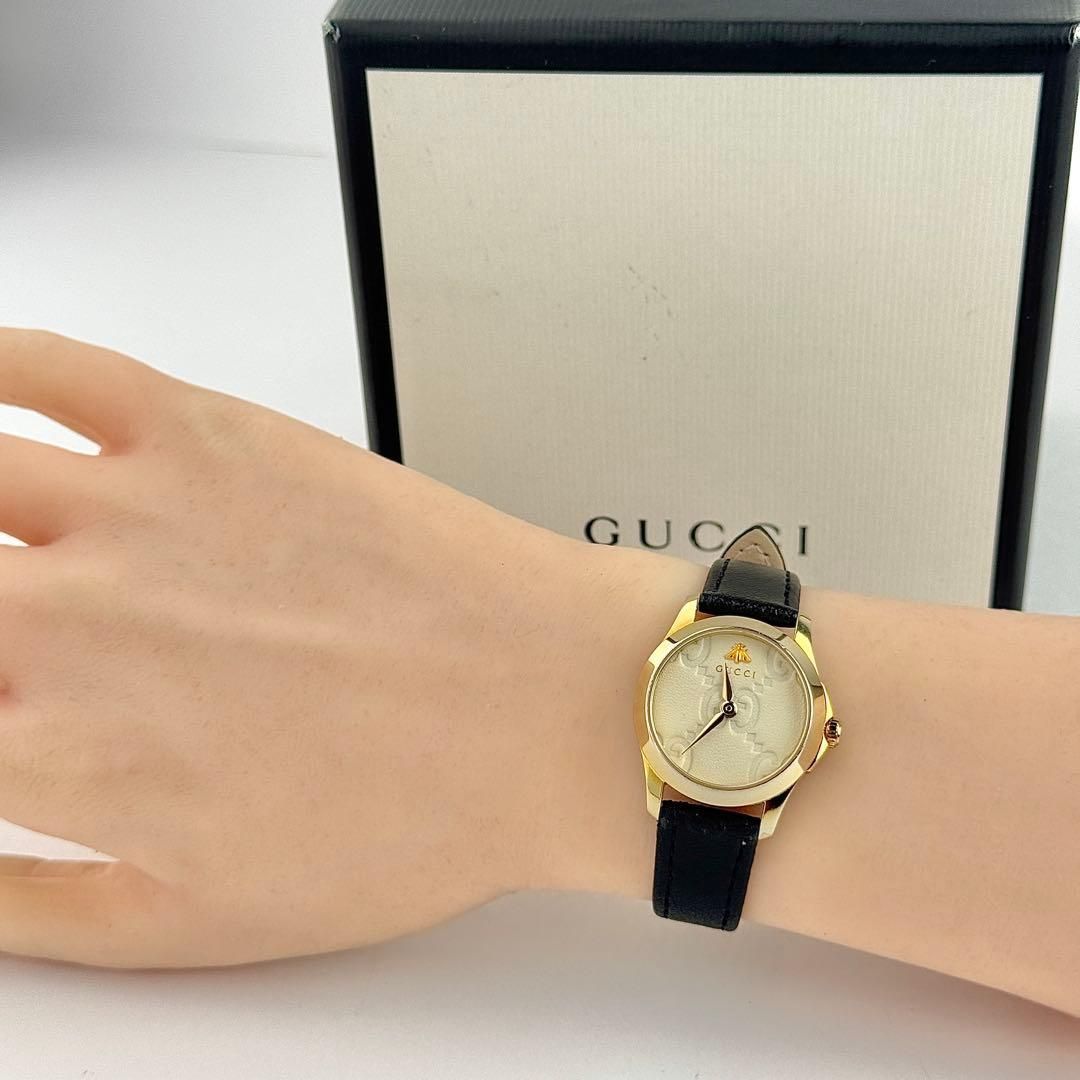 グッチ Gタイムレス ビー 新品ベルト 新品電池 レディース 腕時計 707