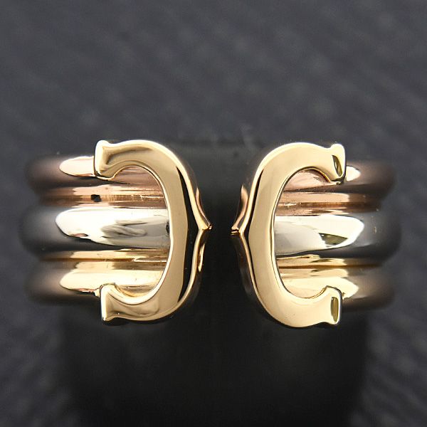 【美品】カルティエ 2C　C2 スリーゴールド 750 リング 14号　54 美品 カルティエ Cartier 2C スリーカラー リング 750 YG 表記54 高級