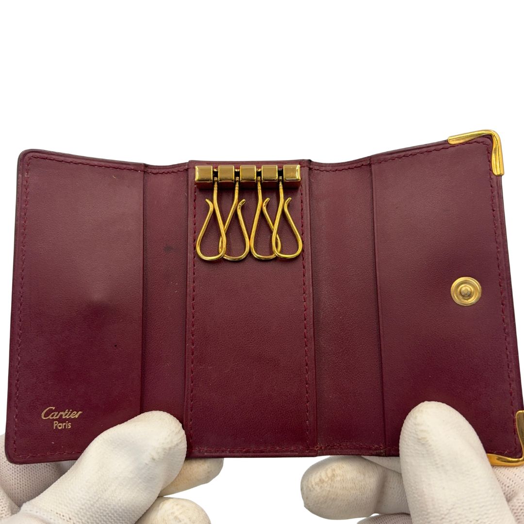 Cartier カルティエ 4連キーケース ボルドー - メルカリ