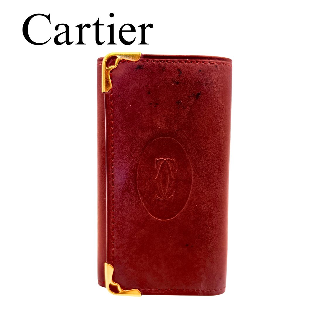 Cartier カルティエ 4連キーケース ボルドー - メルカリ