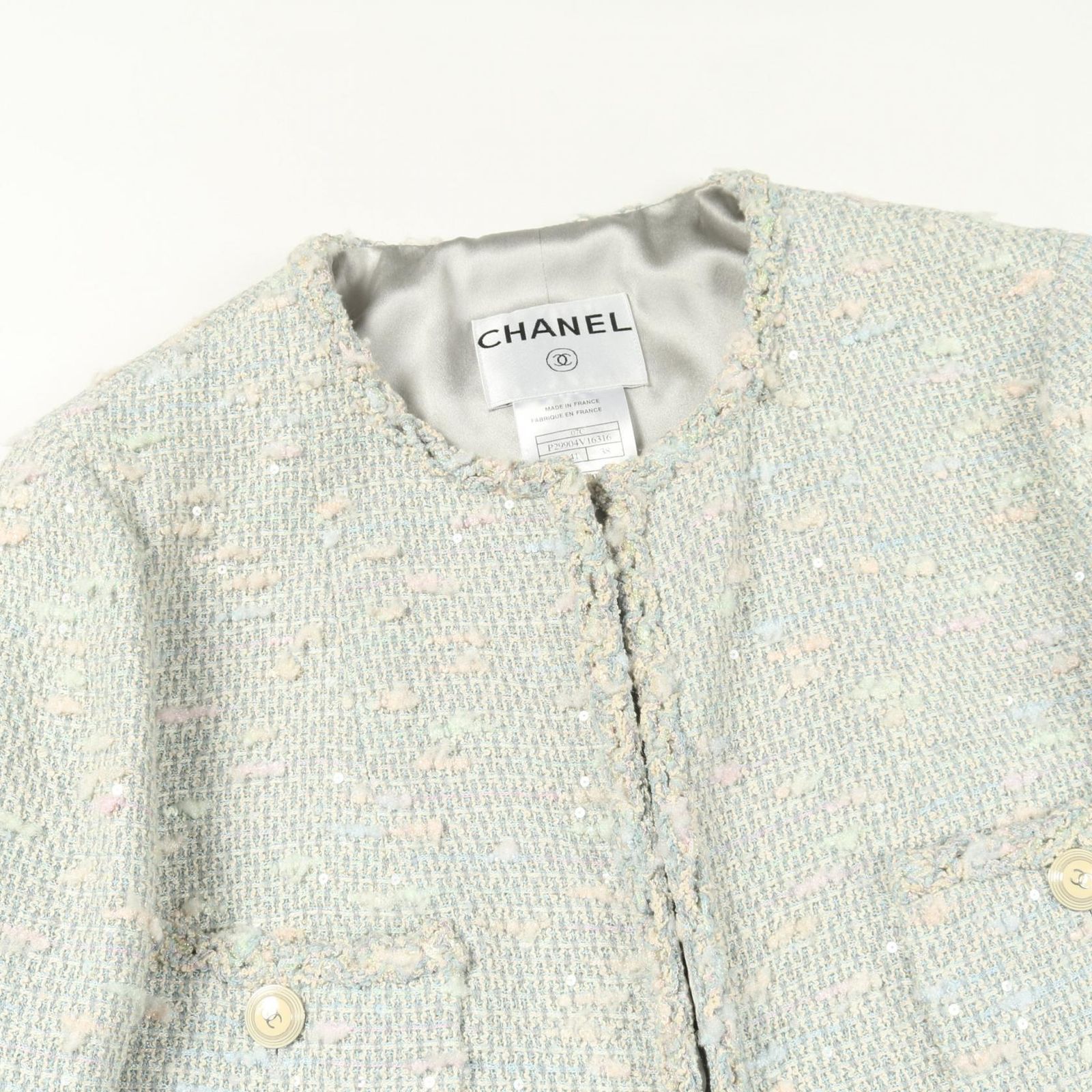 CHANEL シャネル ココマークボタン ノーカラージャケット - メルカリ CHANEL シャネル ココマークボタン ノーカラージャケット - メルカリ