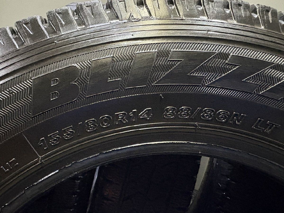  BS BLIZZAK VL 1 155 80 R 14 88 86 N LT 14インチ スタッドレス 4本 22～23年製 バリ溝 プロボックス サクシード等 KTL 608 14インチ スタッドレス