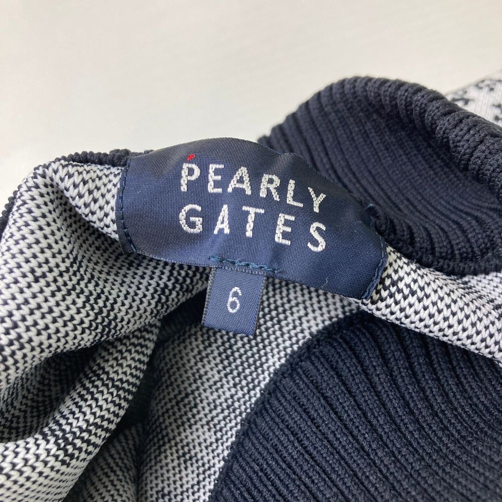 サイズ 6 PEARLY GATES パーリーゲイツ ハイネック ニットセーター 花柄 ホワイト系 ゴルフウェア メンズ ストスト ドライバー練習用品 レビュー高評価ゴルフ