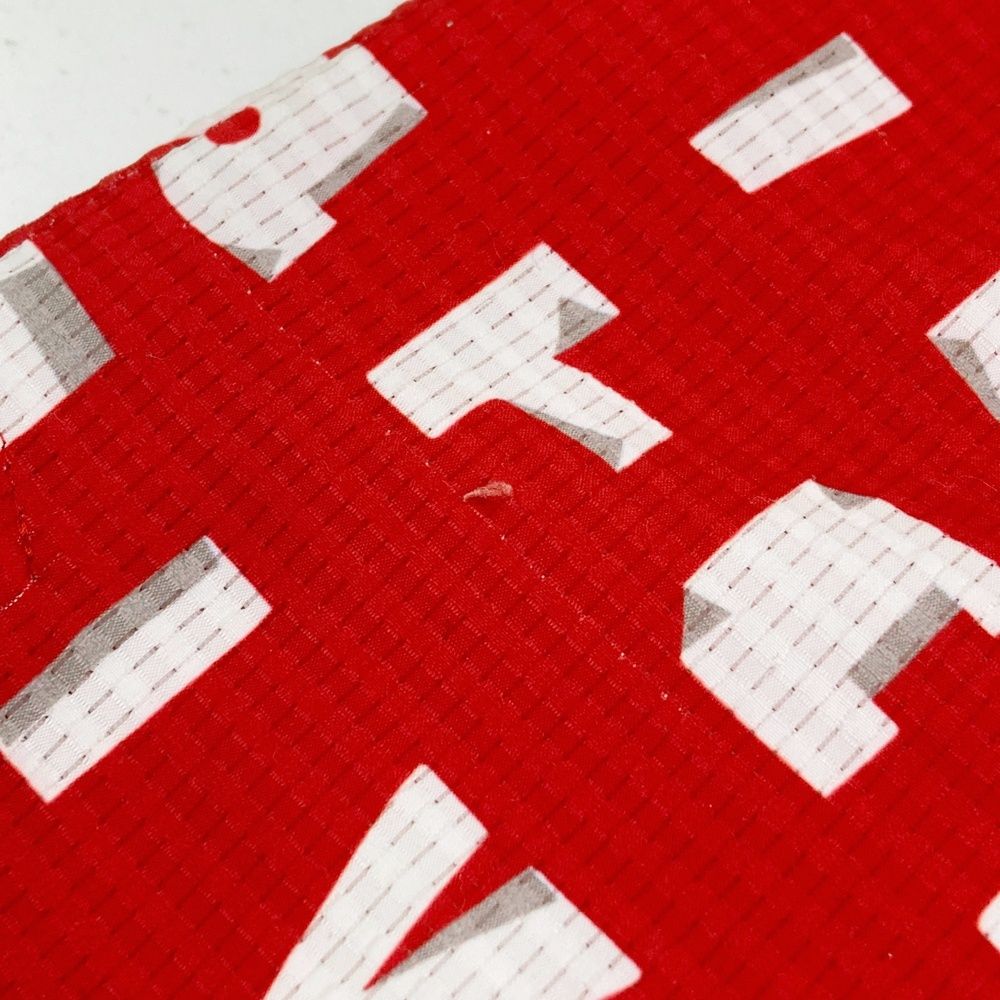 サイズ：38 ARCHIVIO アルチビオ 裏地付 スカート ロゴ総柄 レッド系