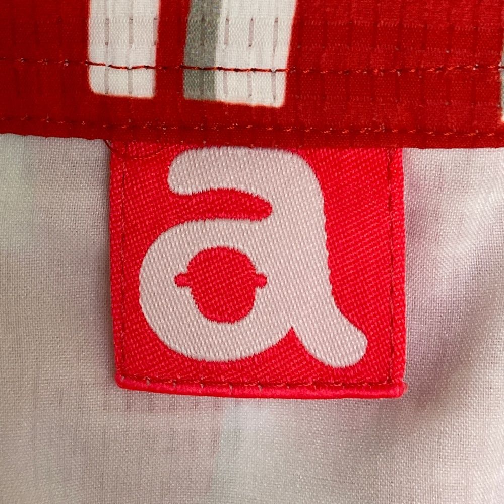 サイズ：38 ARCHIVIO アルチビオ 裏地付 スカート ロゴ総柄 レッド系