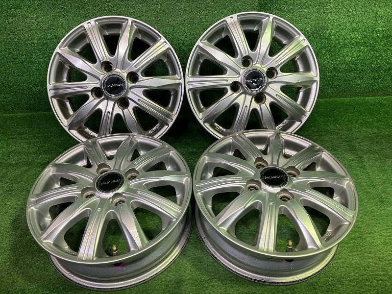 バルミナ 軽自動車 ホイール アルミ シルバー 13インチ 4 00 B 4穴 4本 100 45