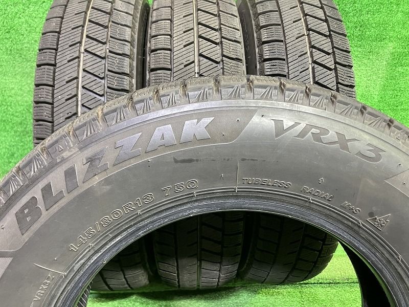  スタッドレス ブリヂストン ブリザックVRX 3 145 80 R 13 4本 6ミリ 13インチ スタッドレス