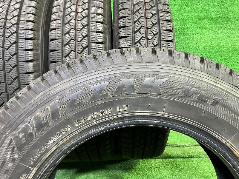  スタッドレス ブリヂストン ブリザックVL 1 155 80 R 14 88 86 N LT 4本 14インチ スタッドレス