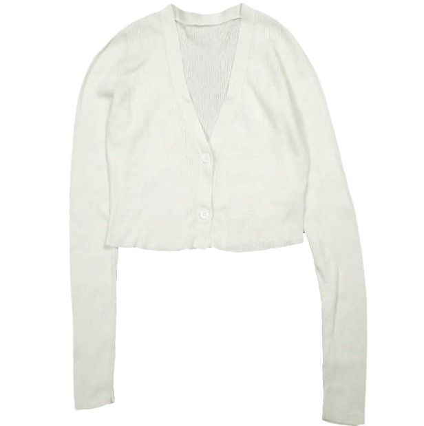 yo BIOTOP ヨー ビオトープ 23SS V silk cotton lib short cardigan