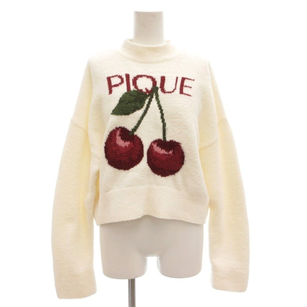 ジェラートピケ gelato pique チェリージャガードプルオーバー ニット
