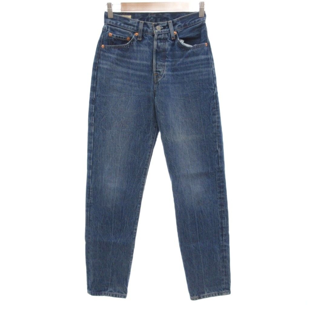 リーバイス Levis PReMIUM 501 81 デニムパンツ ジーンズ テーパード ボタンフライ W 24 L 29 インディゴブルー GV