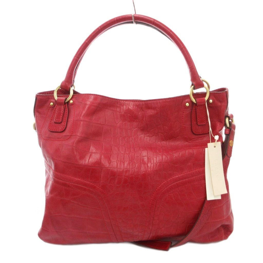 サザビー SAZABY タグ付き ハンドバッグ ショルダー 2WAY クロコ型押し