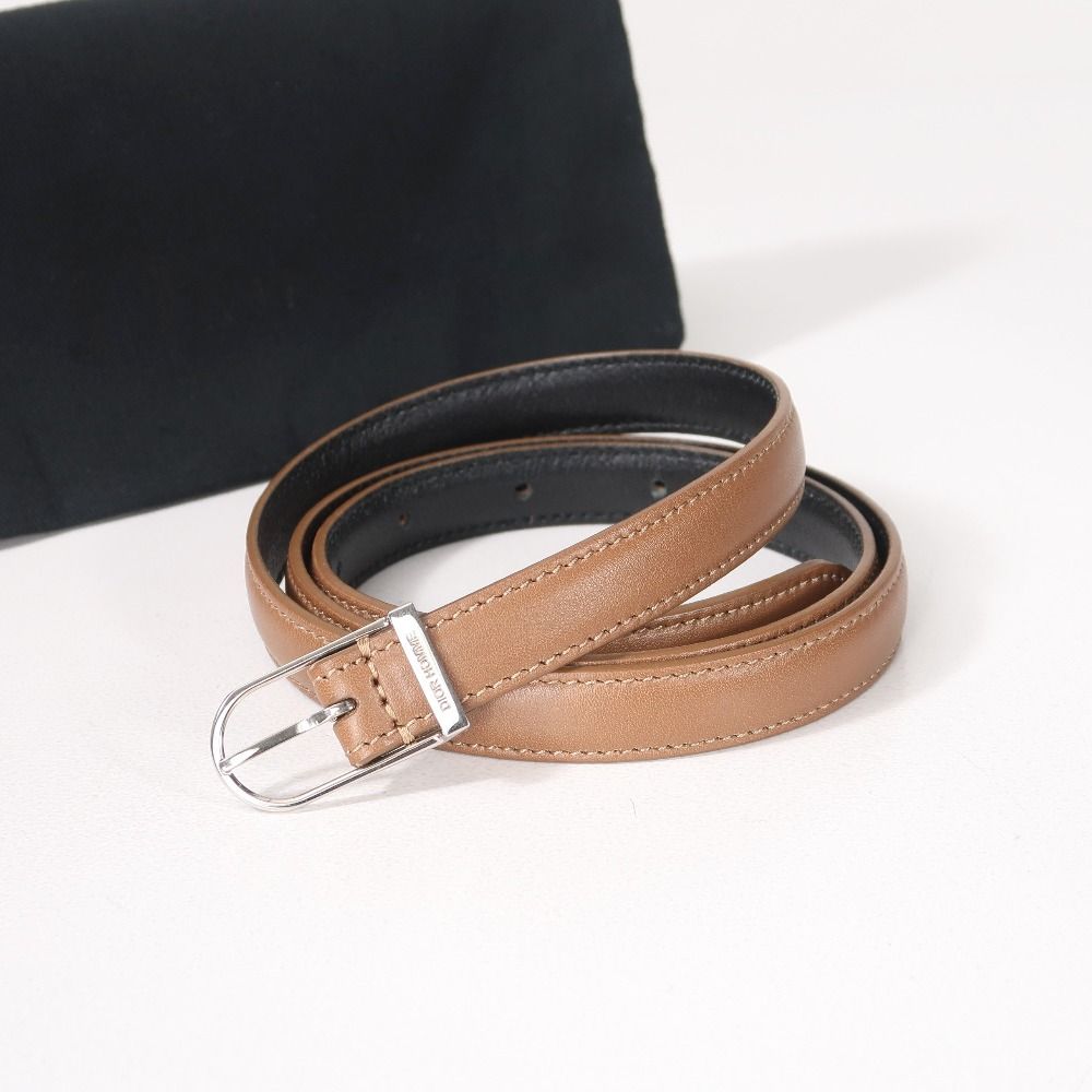 □美品□DIOR HOMME ディオール・オム ベルト サイズ85 レザー 革