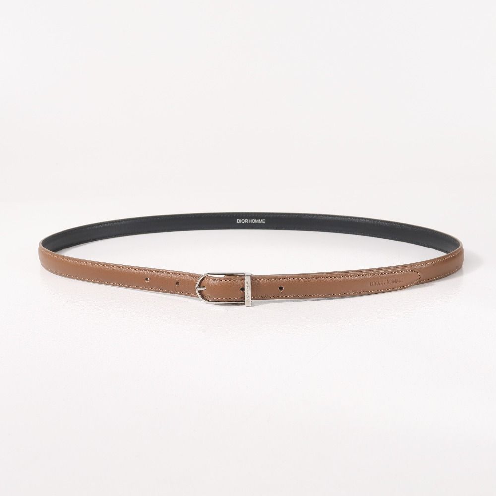 □美品□DIOR HOMME ディオール・オム ベルト サイズ85 レザー 革