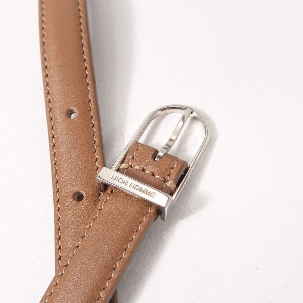□美品□DIOR HOMME ディオール・オム ベルト サイズ85 レザー 革
